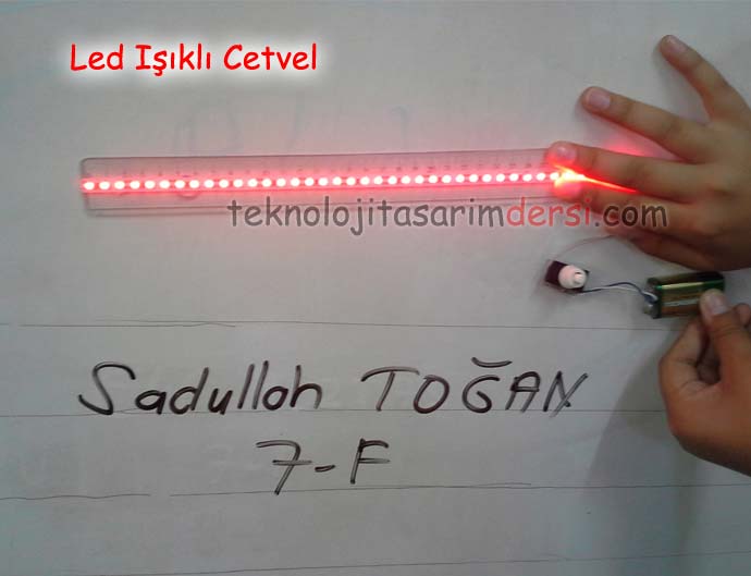 Teknoloji Tasarım İcatları 28 led ışıklı cetvel