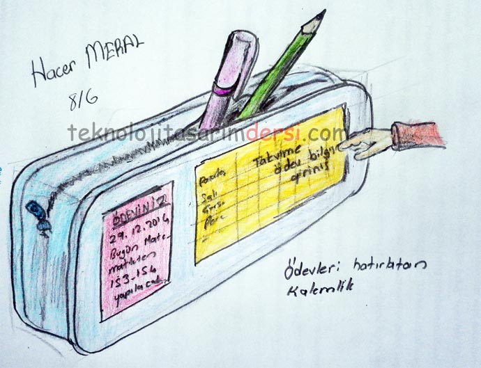 Teknoloji Tasarım Projesi 35 - Ödevleri hatırlatan kalemlik